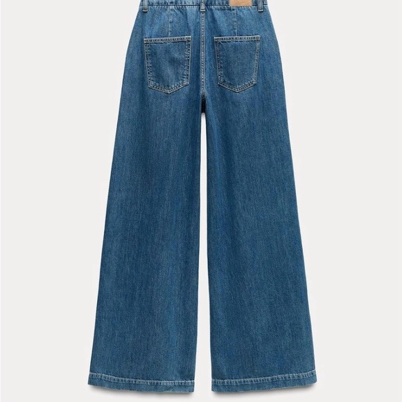 ZARA Mid Rise Style Wide Leg Jeans NWT - Picture 2 of 5
